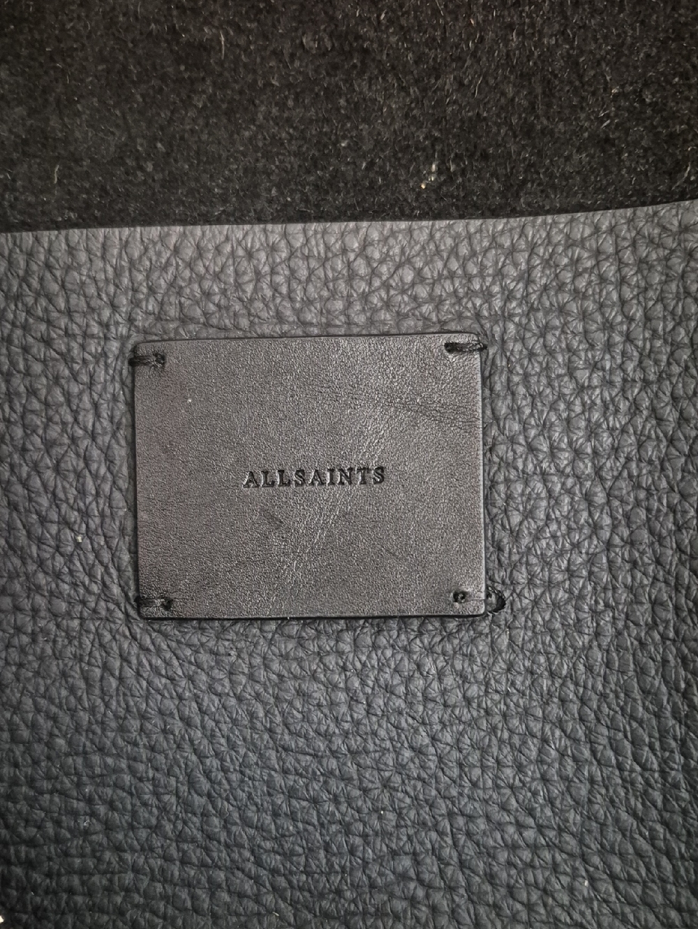 All Saints Black Leather Backpack Purse Tote Shoulder Bag - Picture 5 of 6